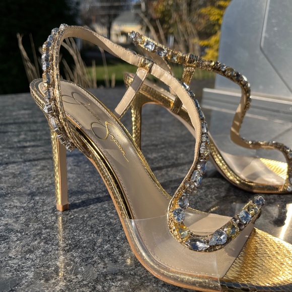 COPY - Jessica Simpson Sparkly Metallic Jaycin Heels. NWT and Box - Picture 5 of 6